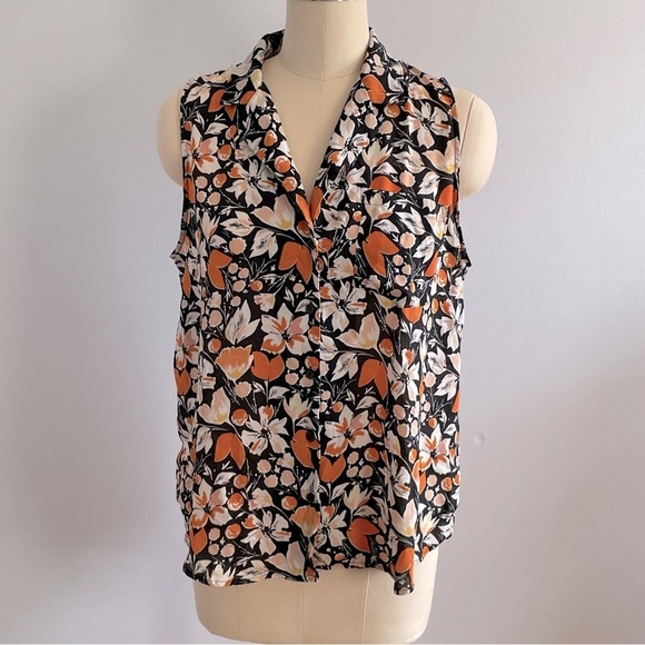 Who What Wear Fall Florals Sleeveless Blouse- Size XL - Picture 1 of 7